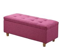 Generico Sgabello portaoggetti, contenitore pieghevole per coperte e poggiapiedi, panca imbottita multifunzionale per camera da letto, soggiorno e ingresso