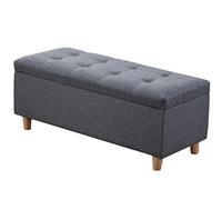 Generico Sgabello portaoggetti, contenitore pieghevole per coperte e poggiapiedi, panca imbottita multifunzionale per camera da letto, soggiorno e ingresso