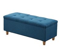 Generico Sgabello portaoggetti, contenitore pieghevole per coperte e poggiapiedi, panca imbottita multifunzionale per camera da letto, soggiorno e ingresso