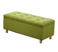 Generico Sgabello portaoggetti, contenitore pieghevole per coperte e poggiapiedi, panca imbottita multifunzionale per camera da letto, soggiorno e ingresso