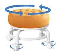 Generico Sgabello rotondo con rotelle - 2 * 30 * 6 cm, sedia sgabello con rotelle, comfort migliorato | Ufficio di lavoro per tatuaggi sicuro e affidabile per studiare o giocare senza interruzioni