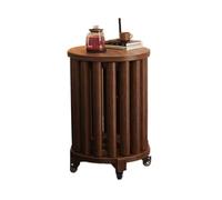 Generico Sgabello rotondo impilabile, set di 4 sgabelli in legno, design nascosto ad incastro, non richiede montaggio for sala da pranzo e soggiorno.(Color 1)