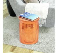 Generico Sgabello/Tavolino Laterale Alluminio Battuto Colore Ottone/Rame,Tavoli,Tavolini Decorativi,Tavolini-242325