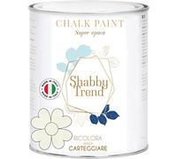 GENERICO SHABBY TREND® CHALK PAINT Pittura Shabby Chic BIANCO ANTICO Vintage Mobili Pareti Extra Opaca 120 VARIANTI (500ml)