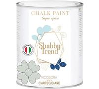 GENERICO SHABBY TREND® CHALK PAINT Pittura Shabby Chic Vintage Mobili Pareti Extra Opaca 120 VARIANTI (375ml, GRIGIO POLVERE)