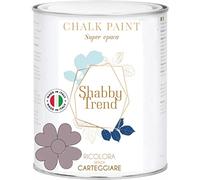 GENERICO SHABBY TREND® CHALK PAINT Pittura Shabby Chic Vintage Mobili Pareti Extra Opaca 120 VARIANTI (375ml, PRUGNA)