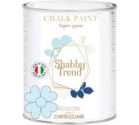 GENERICO SHABBY TREND® CHALK PAINT Pittura Shabby Chic Vintage Mobili Pareti Extra Opaca 120 VARIANTI (2500ml, AZZURRO PROVENZA)