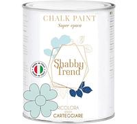 GENERICO SHABBY TREND® CHALK PAINT Pittura Shabby Chic Vintage Mobili Pareti Extra Opaca 120 VARIANTI (375ml, AZZURRO OCCITANIA)