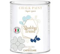 GENERICO SHABBY TREND® CHALK PAINT Pittura Shabby Chic Vintage Mobili Pareti Extra Opaca 120 VARIANTI (375ml, GRIGIO PERLA)