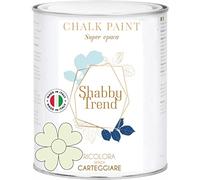 GENERICO SHABBY TREND® CHALK PAINT Pittura Shabby Chic Vintage Mobili Pareti Extra Opaca 120 VARIANTI (375ml, VERDE MALVASIA)