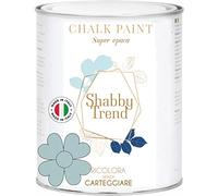 GENERICO SHABBY TREND® CHALK PAINT Pittura Shabby Chic Vintage Mobili Pareti Extra Opaca 120 VARIANTI (375ml, CARTA ZUCCHERO)