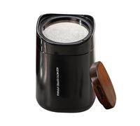 Generico Shaker per Polvere Magnetico da 500 Mesh con Coperchio in Legno | Spolverino Per Cacao In Acciaio Inossidabile Con Coperchio In Legno Per Cappuccino, Latte E Cioccolata Calda