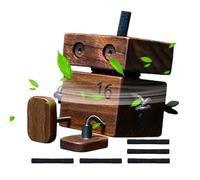 Generico Shaking Wooden Man, Dashboard Decor, Motion-Activated Ornament with Playful Vibe, Handmade Wood Figurine for Car, Living Room, Bedroom, Dorm, Air Vent Display, 2.36x1.97x3.94 inches