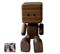 Generico Shaking Wooden Man Figurine,Handmade Shaking Feet Wooden Doll, Funny W-ooden Doll Car Dashboard Decorations S-haking, Portable Handmade Shakinges Feet Woodenes Dolls (H1)