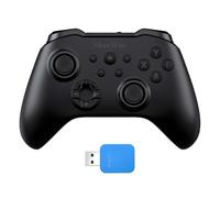 Generico ShanWan Controller Wireless con Base di Ricarica - Stick Hall Effect, Grilletti Regolabili - Switch/Switch 2 Gyro, PC, Mobile (Arancione) (Nero)