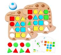 Generico Shape Puzzles for Kids, Wooden Cartoon Animal Pattern Block Kitten Frog Dinosaur, Educational Color Sorter Board Toys Puzzle for All Ages Challenge