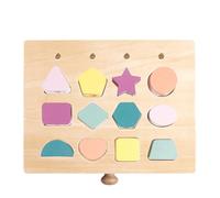 Generico Shape Sorter - Wood Learning Game, Fine Motor Skills Toy, Shape Matching Puzzle, Stacking Activity Set | Educational Toy For Preschool Learning Cognitive Development Playtime Fun