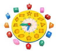 Generico Shape Sorting Clock, Number Shape Teaching Timepiece, 7.48x7.48x1.57 Inches Interactive Learning Puzzle, Educational Figure Organize Toy for Home, School, And Nursery Play