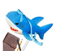 Generico Shark Backpack, Cartoon Plush Bag, 30x20cm/11.81x7.87 Inches Ample Space for Books Soft Kindergarten Bookbag, Aesthetic Stuffed Doll for Children's Birthday, Home Decoration