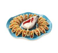 Generico Shark Charcuterie Board | Funny Hand-Painted Shark Dish with Sauce
