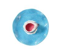 Generico Shark Charcuterie Board - Hand-Painted Ceramic Appetizer Tray With Sauce Compartment, Novelty Serving Dish | For Seafood, Snacks, Dips, & Party Food