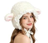 Generico Sheep Hat - Cute Warm Costume Headband With Adjustable Chin Ties