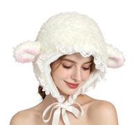 Generico Sheep Hat | Cute Warm Costume Headband with Adjustable Chin Ties