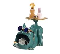 Genérico Shell del supporto - Conservazione dei tasti | Mensola dei gioielli bulldog | Immagazzinaggio di figure di bulldog in resina divertente per il soggiorno del corridoio della cucina