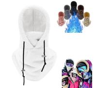 Generico Sherpa Hood Ski Mask,Cold Weather Windproof Adjustable Winter Face Mask for Men Women,Fleece Scarf Thermal Neck Hood Hat