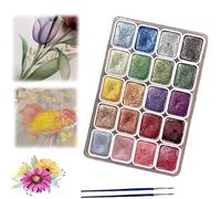Generico Shifting Watercolor Painting Set, 20 Colors Watercolor Painting Set, Shimmer Metallic Watercolor Paints Set, Metallic Watercolor Paint Set for Art Painting