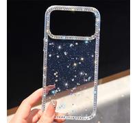 Generico Shiny Little Stars Glitter Diamond Clear Phone Case for iPhone, Bling Diamond Star Clear Glitter Sparkle Anti-Drop Full Protection for iPhone17/16/15 Pro Max (Little Stars,17)