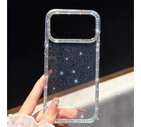 Generico Shiny Little Stars Glitter Diamond Clear Phone Case for iPhone, Bling Diamond Star Clear Glitter Sparkle Anti-Drop Full Protection for iPhone17/16/15 Pro Max (Glitter,17Promax)