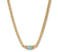 Generico Shiny Zircon Pendant Necklaces in Stainless Steel,Gold-plated Zircon Stones Pendant Necklace,Minimalistic Pendant Necklace,for Party,Wedding, Evening (Blue)