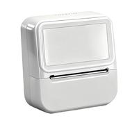 Generico Shipping Label Printer, 8x8.2x4cm White ABS Portable Inkless Thermal Sticker Maker Machine, Workplace Business Shipping Mailing Organization Inventory Crafts Retail Packaging Home