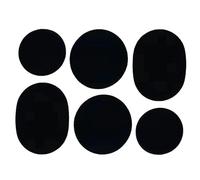 Generico Shoe Hole Repair Patch, 6-Piece Self-Adhesive Athletic Mesh Tape | Polyester 3 Sizes Waterproof Sneaker Heel Protector Pad Smoothly Repairs Anti Wear Round Holes For Boot