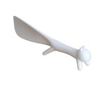Genérico Shoe Horn for Kids - Cat Shape Design, Lightweight Material, Comfortable Grip, Easy Slide | Sneaker Wearing Aid, Daily Dressing, Home Use, Office Convenience, Gym, Travel Accessory, bianco