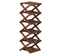 Generico Shoe Rack - 6-Tier Standing Shelf | Space saving closet organizer for entryway, No Assembly Foldable Unit, Black, Hallway Home Living Room Bedroom Bathroom Apartment Dorm