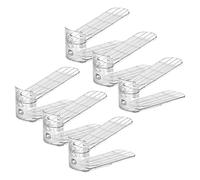 Generico Shoe Slot Organizer, 6-Piece Stackable Risers, Non-Slip Double-Layer Holders, Adjustable Height Design, Shoe Storage Solution for Closet, Garage, or Dorm, 10.83x4.06x4.53 inches