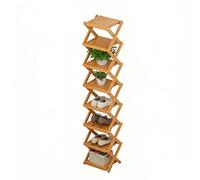Generico Shoe Storage Rack - 61inch Foldable Shoe Organizer | Wood Material Rack - Vertical Organizer Shelf with Sturdy Frame and Compact Design, Ideal for Entryway Apartment Garage Corner Shoes