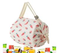 Generico Shopping Bag - 40x40cm Reusable Foldable Nylon Tote 0.089kg | Large Capacity Organizer Design Carries Daily Essentials For Travel Beach Camping Picnic Activities