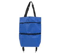 Generico Shopping Bag With Wheels - Oxford Cloth Shopping Cart Foldable | Foldable Two-stage Zipper Grocery Cart With Wheelsshopping Bag For Shopping
