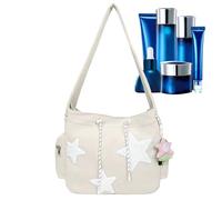 Generico Shoulder Bag, Tote Purse, Large Capacity Design with Star Pattern, Portable Messenger Style, Shoulder Storage for Girt, Travel, School, Casual Outings, 14.96x12.6x4.72 Inches