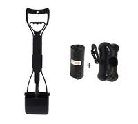 Generico Shovel per escrementi a manico lungo pieghevole con sacchetto rifiuti e scatola di stoccaggio animali domestici senza sforzo cani gatti