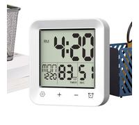 Generico Shower Clock - ABS LCD 10.3x5.1x11.3cm Waterproof Wall Mount Digital Timer Temperature Display | Bathroom Countdown Clock, Modern Spa Cooking Exercise Timer | For Bedroom Gym Office Use