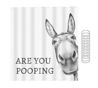 Generico Shower Curtain Liner - Waterproof Drape | Polyester Barrier with 12 Hooks, Cute Seasonal Designs with Christmas Winter Farmhouse Motifs, Stylish Holiday Accessory for Bathroom Restroom