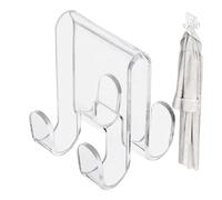 Genérico Shower Hooks Over Glass Door,Acrylic Shower Towel Hooks - Transparent Storage Tool for Washcloth, Robe, Clothes, and Towel