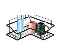 Generico Shower Organizer Corner, L-Shaped with Metal Frame, Rustproof Storage Rack, Durable Steel Organizer, Adhesive Wall Mount with Sl inish, Household Shelf for Kitchen and Dorm