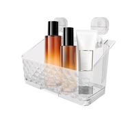 Generico Shower Organizer, Suction Shelf, 9.88x5.51x5.35in Bath Rack, Wall Mount, No Drill Design for Kitchen Storage, Seasoning Holder, Bathroom Setup, Drainage Holes, Space Saver, Home Use