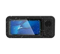 Genérico Shower Phone Holder Waterproof, Waterproof Viewable Shower Phone Case Speakers, 360 Degree Rotation Stand with Speaker For Bathroom Mirror Wall Car Dashboard Vent Mobile Windshield