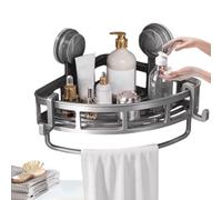Generico Shower Shelf Organizer, Suction Cup Storage Rack, 11.02x8.07x6.1 Inches, Space-Saving Wall Holder, Drainage Design, No Drilling Bathroom Shelf for Shampoo Shower Gel, Organization